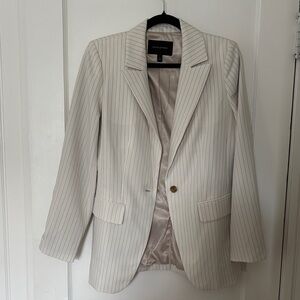 Banana Republic Cream Striped Blazer